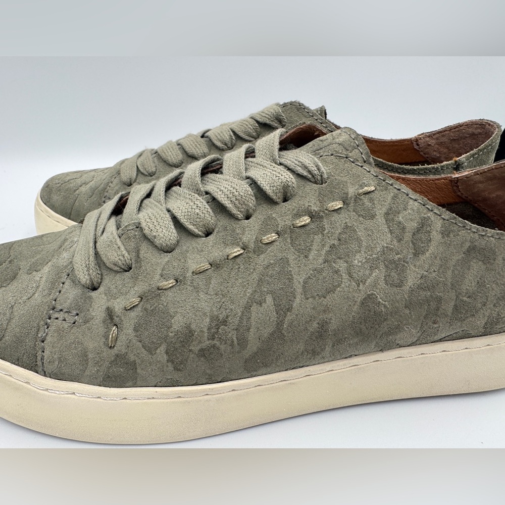Frye Women’s Lena Low Lace Suede Sneaker, Olive Green, SIZE: 7 - Picture 8 of 12